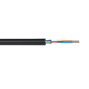 Кабель балансный микрофонный 50 м, 24 AWG, 0.22 мм2, диаметр 3.8 мм, экран, медь 7 x 0.20 мм, черный, бухта