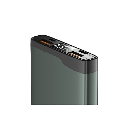 Портативный аккумулятор OLMIO QL-10, 10000mAh, 22.5W, QuickCharge3.0/PowerDelivery, LCD, серый
