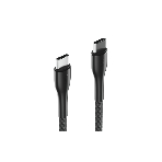 Кабель OLMIO STYLE, Type-C - Type-C, 60W, 1.2м, тканевая оплетка, черный