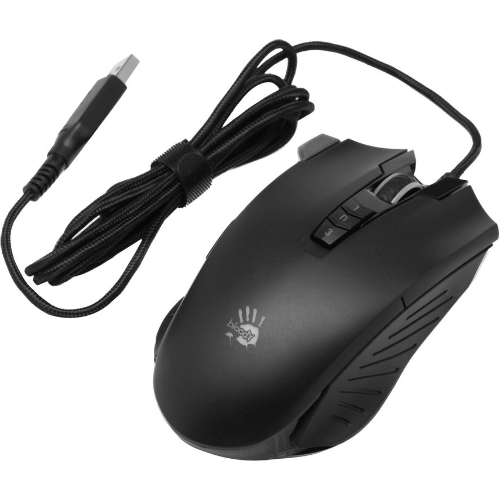 Мышь проводная A4Tech Bloody V9M черный, 4000 dpi, USB, кнопки - 9