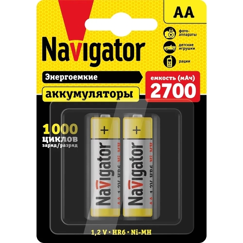 Аккумулятор Navigator NHR-2700-HR6-BP2, 1.2 В
