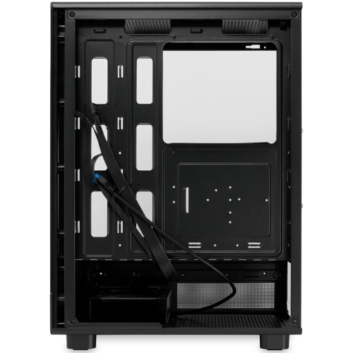 Компьютерный корпус без блока питания HSPD F510, Panoramic Mid Tower, черный, TG, 0.5 SPCC, no fans ATX, mATX, mITX 180/280/160мм 1x2.5