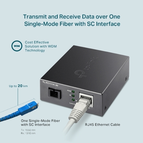 Медиаконвертер TP-Link TL-FC111A-20 WDM 10/100 Мбит/с SMB