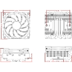 Кулер для процессора ID-COOLING IS-40-XT черный 92мм алюминий/медь 2800rpm 35.2db 4-pin 95W 47мм