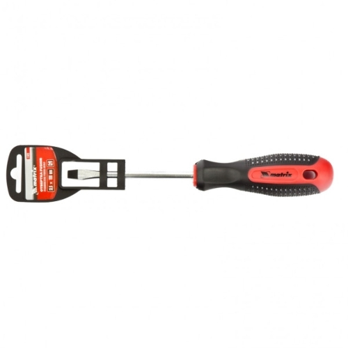 Отвертка Matrix fusion 11423 sl6.0х100 мм crv 3х компонентная рукоятка ''anti slip''