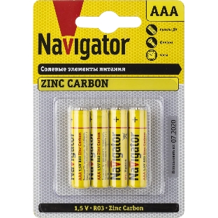 Элемент питания Navigator NBT-NS-R03-BP4, 1.5 В