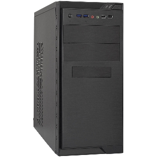 Компьютерный корпус Minitower ExeGate MA-372UX Black, mATX UN450, 120мм 2*USB+2*USB3.0, Audio