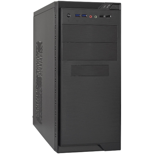 Компьютерный корпус Minitower ExeGate MA-372UX Black, mATX UN450, 120мм 2*USB+2*USB3.0, Audio