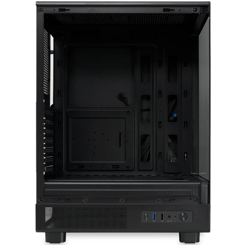 Компьютерный корпус без блока питания HSPD F510, Panoramic Mid Tower, черный, TG, 0.5 SPCC, no fans ATX, mATX, mITX 180/280/160мм 1x2.5