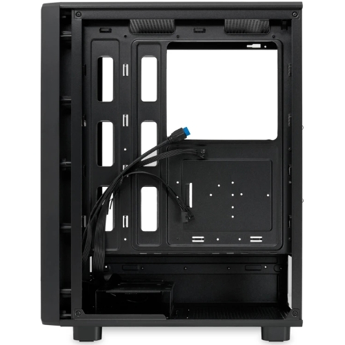 Компьютерный корпус без блока питания HSPD M510, Mesh Mid Tower, черный, TG, 0.5 SPCC, no fans ATX, mATX, mITX 180/280/160мм 1x2.5