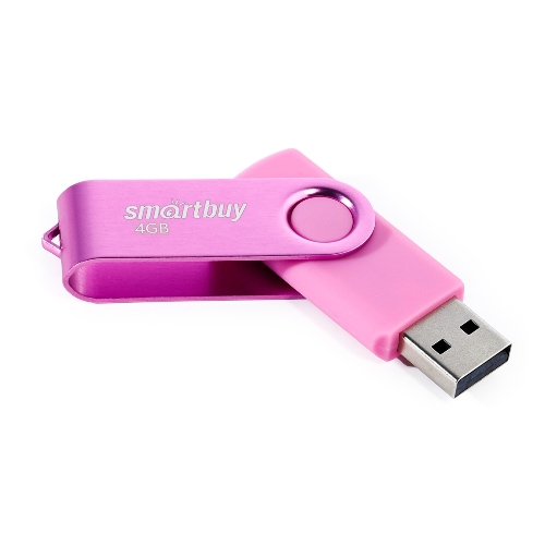 Флешка USB Smartbuy R/W Twist Pink (SB004 Gb2TWP), 4 Gb, USB 2.0, R/W 10/7, розовый