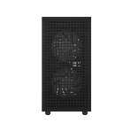 Компьютерный корпус Deepcool CH360 без БП, боковое окно (закаленное стекло), 2x140мм ARGb LED вентилятор спереди и 1x120мм ARGb LED вентилятор сзади, черный, mATX