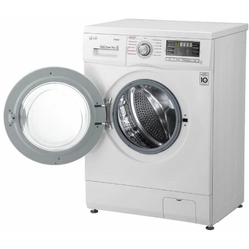 Стиральная машина LG F1296HDS1 белый, загрузка фронтальная 7 кг, 1200 об/мин., класс: А