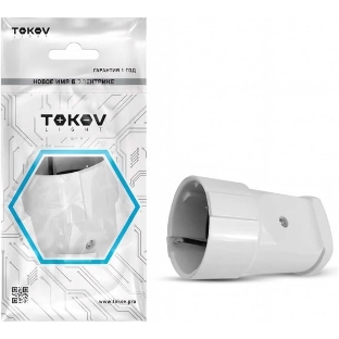 Розетка переносная TOKOV ELECTRIC 10А 250В с заземл. белый