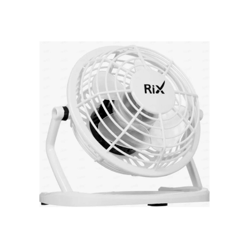Вентилятор Rix RDF-1500USB чёрный, настольный, 2.5 Вт, 1 скорость, 10 см