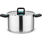 Кастрюля LARA LR02-245 Изумруд 6,4 л, нержавеющая сталь, с крышкой