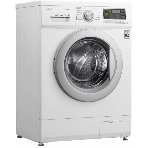 Стиральная машина LG F1296HDS1 белый, загрузка фронтальная 7 кг, 1200 об/мин., класс: А