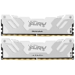 Оперативная память Kingston Fury Renegade, DDR5, 32Gb (2x16GB), 7600MHz, CL38, DIMM, с радиаторами, белый/серебристый