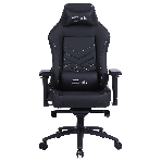 Кресло Cactus CS-CHR-0112BL-M черный, экокожа, 120 кг, подголовник, регулируемые подлокотники, механизм качания