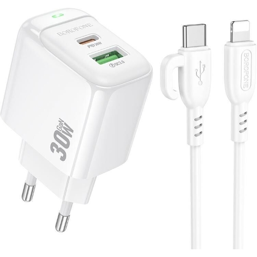Сетевое зарядное устройство BOROFONE (6941991113888) BAS45Aai 2USB 3.0A PD 30W QC3.0