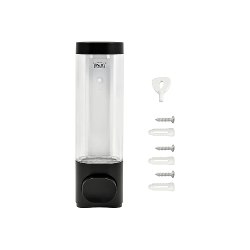 Дозатор для мыла Puff-8105Bl, 250 мл, черный, ABS-пластик