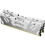 Оперативная память Kingston Fury Renegade, DDR5, 32Gb (2x16GB), 7600MHz, CL38, DIMM, с радиаторами, белый/серебристый