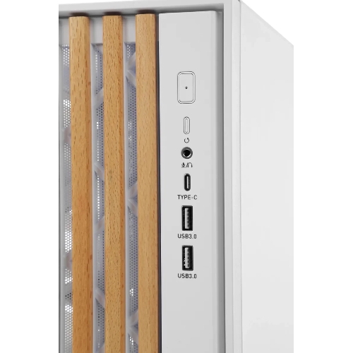 Корпус Formula V Line TimberLine T0 White, ATX, wood+plastic front, TYPE-C*1, USB3.0*2, FRONT 3x120мм FRGB, REAR 1x120мм FRGB