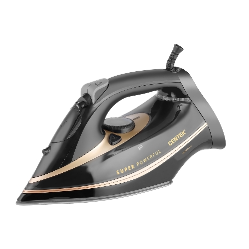 Утюг Centek CT-2346 GOLD черный/золотистый, 3200 Вт, 45 г/мин, 190 г/мин, 400 мл