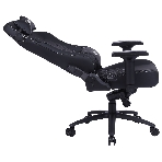 Кресло Cactus CS-CHR-0112BL-M черный, экокожа, 120 кг, подголовник, регулируемые подлокотники, механизм качания