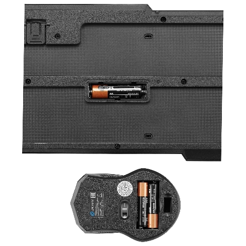 Комплект клавиатура+мышь Oklick 205MK беспроводной, USB, 1600 DPI, чёрный