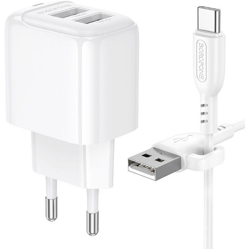 Сетевое зарядное устройство BOROFONE (6941991113772) BAS41Aa 2USB 2.0A для Type-C