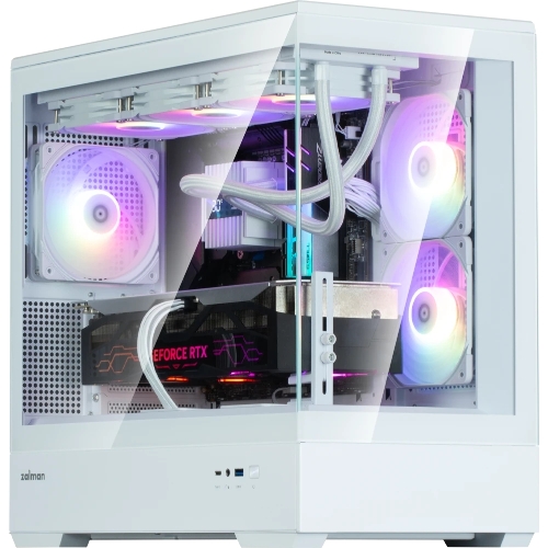 Компьютерный корпус ZALMAN P30 V2, MATX, белый, WINDOW, 2x3.5