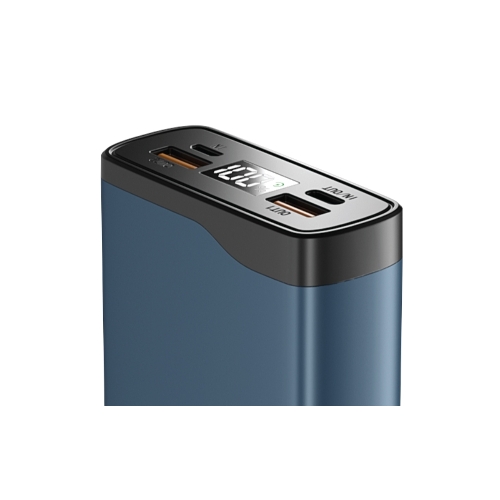 Портативный аккумулятор OLMIO QL-20, 20000mAh, 22.5W, QuickCharge3.0/PowerDelivery, LCD, голубой