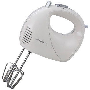 Миксер SUPRA MXS-527 500 Вт.Режим Турбо. 5 скоростей. Две насадки: для взбивания яиц и крема и для замеса тяжелого теста. белый.