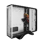 Компьютерный корпус MiniITX ExeGate MI-208 Black, miniITX/mATX, M400, 80мм, 2хUSB, Audio