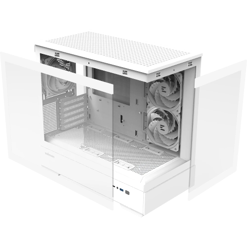 Компьютерный корпус ZALMAN P30 V2, MATX, белый, WINDOW, 2x3.5