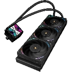 Система жидкостного охлаждения Thermalright Frozen Vision 360 V2 (360мм, LED, Black, ARGB/Fans: 3x120мм, 69CFM, 27dBA, 2150RPM/Pump height 60мм, 23dBA, 3000RPM, Rad thickness 27мм/S: 1700, 1200, 1851, 115X, 2011, 2066, AM5, AM4)