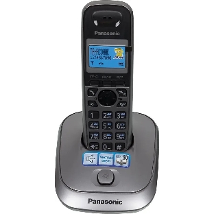 Телефон беспроводной (DECT) Panasonic KX-TG2511RUM (металик) АОН, Caller ID,спикерфон на трубке,переход в Эко режим одним нажатием