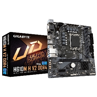 Материнская плата Gigabyte H610M H V2, LGA 1700, Intel H610, 2xDDR5, 4xSATA, 1xM.2, 1xPCIe 4.0 x16, 1xPCIe x1, 1xHDMI, 1xVGA, 1x 1Gb LAN, 2xUSB-A 3.2 Gen 1, 4xUSB-A 2.0, 3x 3.5 мм, 7.1, mATX