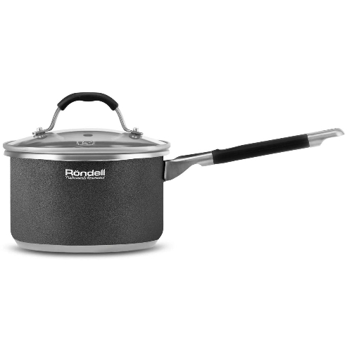 Ковш Rondell Stern RDS-008, 1.9л, с крышкой 16см, серый