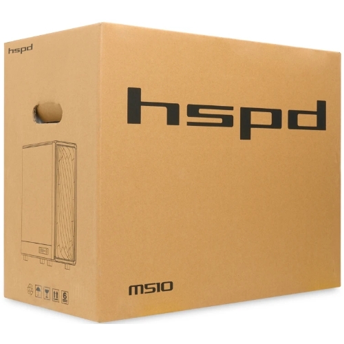 Компьютерный корпус без блока питания HSPD M510, Mesh Mid Tower, черный, TG, 0.5 SPCC, no fans ATX, mATX, mITX 180/280/160мм 1x2.5