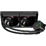 Система жидкостного охлаждения Thermalright Frozen Horizon 240 Digital (240мм, LED temp., Black, ARGB/Fans: 2x120мм, 68.9CFM, 28.2dBA, 2000RPM/Pump height 53.2мм, Rad thickness 27мм/S: 1700, 1200, 1851, 115X, AM5, AM4)