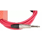 Кабель гитарный FORCE FGC-09/3 RD1/4" TS Jack - 1/4" TS Jack, высококачественный, малошумящий с проводниками из безкислородной меди OFC, диаметр 6 мм, профессиональные металлические разъемы, длина 3 м, цвет красный