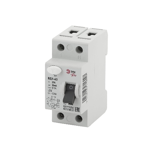 УЗО ЭРА Pro NO-902-24 вд1-63 1p+n 25а 30ма (90/1620)