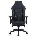 Кресло Cactus CS-CHR-0112BL-M черный, экокожа, 120 кг, подголовник, регулируемые подлокотники, механизм качания