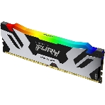 Оперативная память Kingston Fury Renegade, DDR5, 96Gb (2x48Gb), 6400MHz, CL32, DIMM, с радиатором, RGb, серебристый