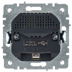 Розетка 1-местная IEK BRITE РЮш10-1-БрБ (BR-R14-16-U21-D21-K01) 16А, с USB A+A 2.1А, с заземлением с защитными шторками, белый