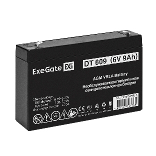 Аккумуляторная батарея ExeGate DT 609 (6V 9Ah, клеммы F2)