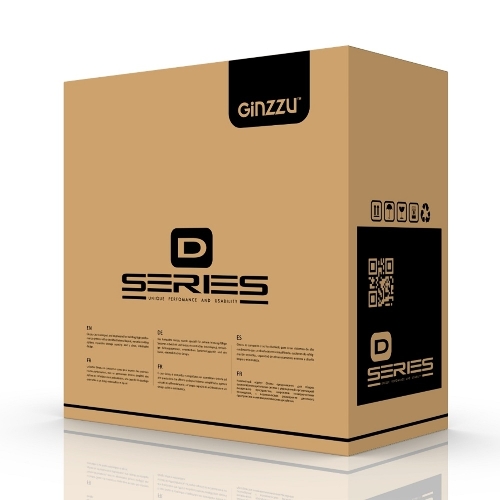 Компьютерный корпус Ginzzu D350 2хUSB 2.0,AU RGb w/o PSU