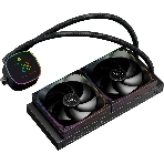 Система жидкостного охлаждения Thermalright Frozen Horizon 240 Digital (240мм, LED temp., Black, ARGB/Fans: 2x120мм, 68.9CFM, 28.2dBA, 2000RPM/Pump height 53.2мм, Rad thickness 27мм/S: 1700, 1200, 1851, 115X, AM5, AM4)